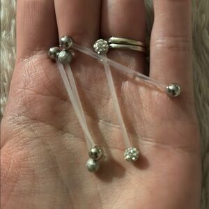 4 Pack Maternity Pregnancy Belly Button Rings New Without Tags